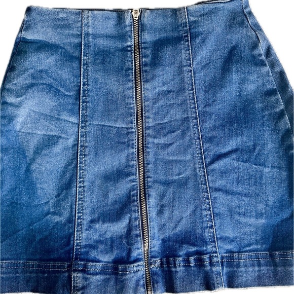 BDG urban outfitters Everyday Full Zip Up Denim Mini Skirt XS - Picture 2 of 5